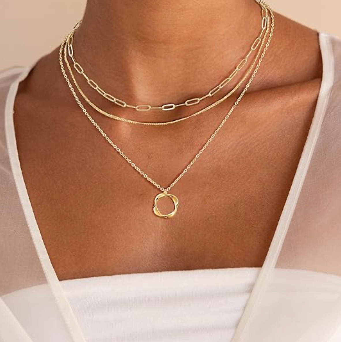 Gwen - Vintage Goudgeplateerde Ketting met Hanger