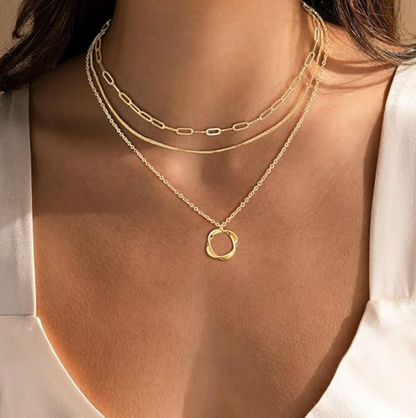 Gwen - Vintage Goudgeplateerde Ketting met Hanger